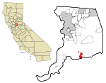 Sacramento County California Incorporated and Unincorporated areas Galt Highlighted